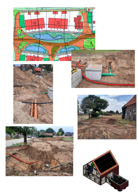 Situatie Heuvelstraat Silvolde in de aanleg van H2O neutrale woningen ( Waterneutraal en rioleringsloos).